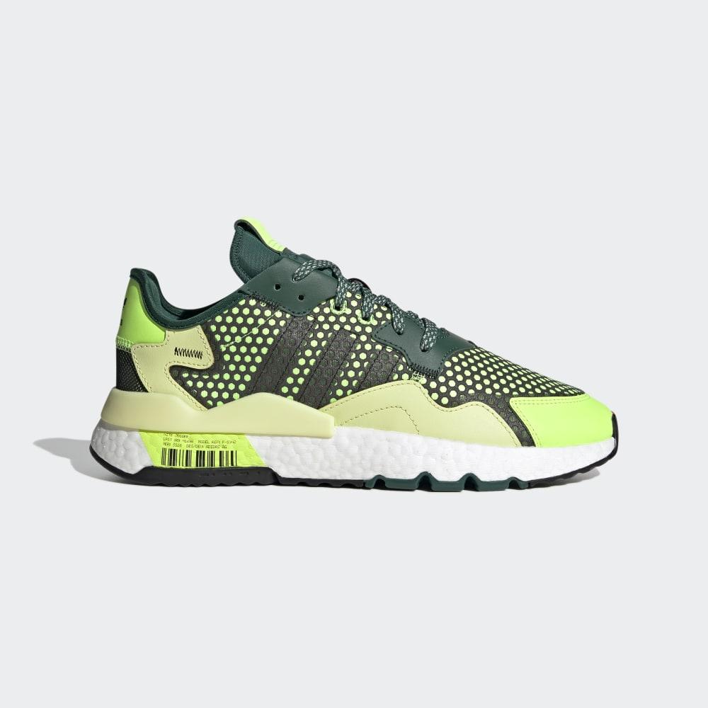 Adidas Nite Jogger Hrvatska - Muške Originals - Crne/Zelene (MTWRFE140)